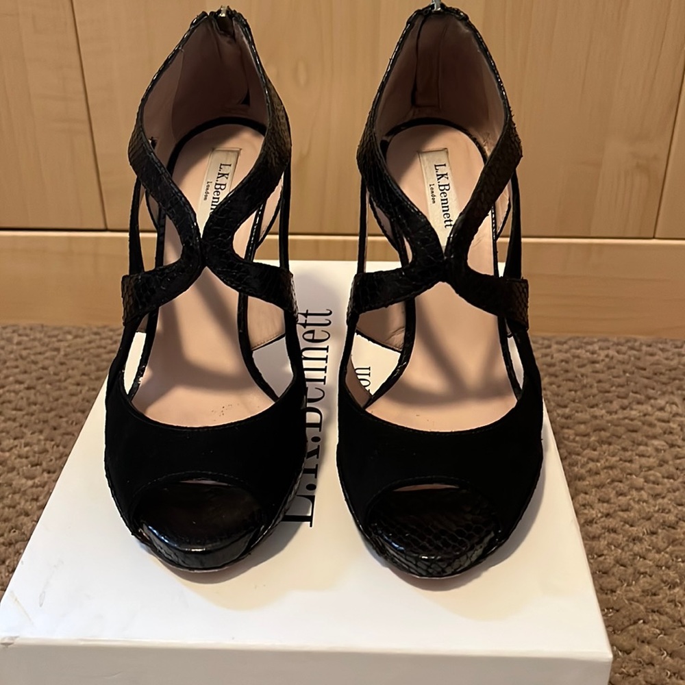 LK Bennett Mabel Peeptoe Heeled Sandals size 37